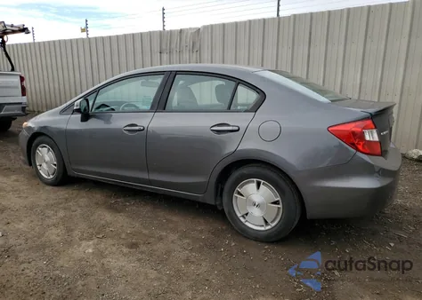 2012 Honda Civic Hf z USA, uszkodzony, nr VIN 2HGFB2F61CH518891